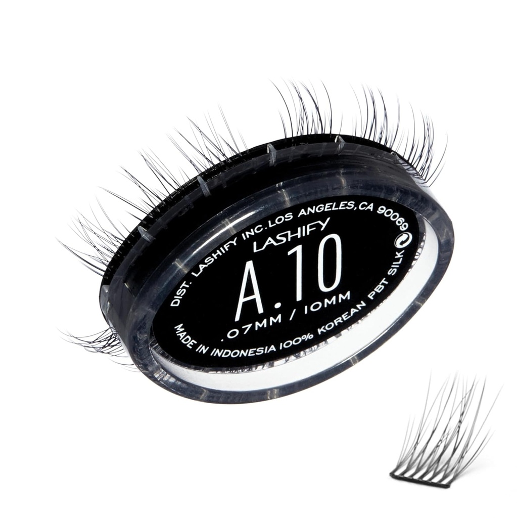 Lashify Amplify 10mm Gossamer DIY Eyelash Extensions Refill, Black, Easy False Eyelash for en naturlig look