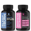 Nobi Nutrition Dag og nat tid Fat Burner Bundle for Women Memory 124; 24 / 7 Vægttab med termogene hindbær Ketoner Memory 124; Appetite Suppressant, Metabolisme Booster, og Belly Fat Reducer Memory 124; 120 Tæl hver