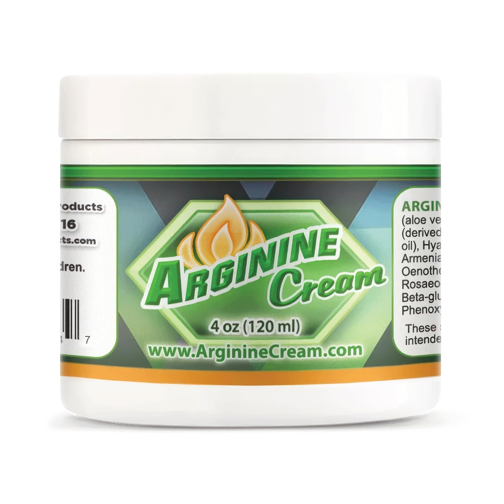 Arginin Cream - 4 oz - L- Arginin nitrogenoxid Support for mænd og kvinder - Ikke duftende