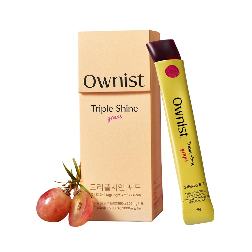 Ejner Triple Shine Grape Jelly On- The- Go - Måls Dark Spots & Skin Brightening, Indeholder Belight ™, Vitaminer B, C - 14 Stick Packs