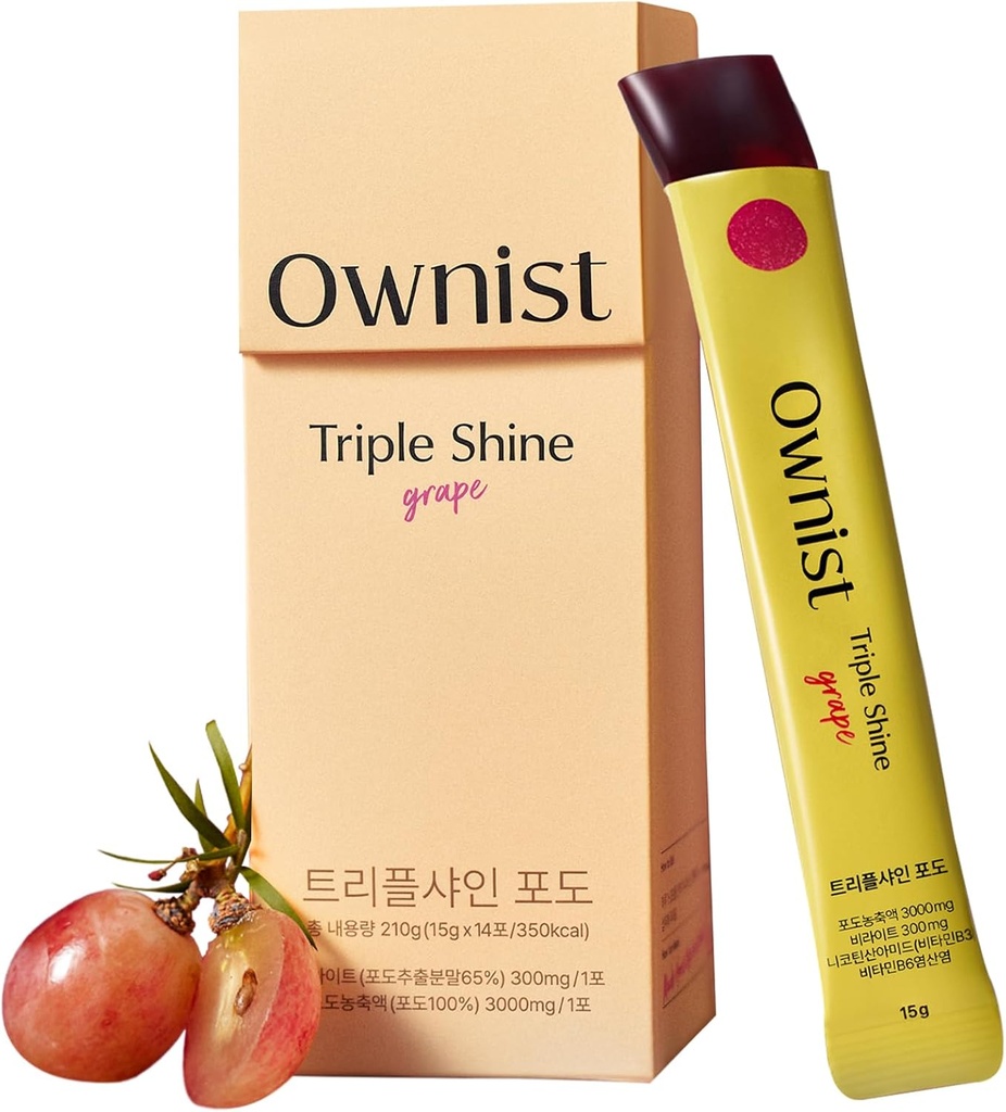 Ejner Triple Shine Grape Jelly On- The- Go - Måls Dark Spots & Skin Brightening, Indeholder Belight ™, Vitaminer B, C - 14 Stick Packs