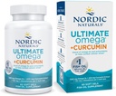 Nordic Naturals Omega Curcumin, Lemon - 60 Soft Gels - 1200 mg Omega-3 + 400 mg Optimeret Curcumin - Combats Cellular Stress - Non- GMO - 30 Serveringer