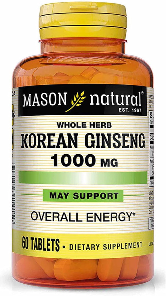 Mason Vitaminer Mason Koreansk Ginseng 1000 mg tabletter