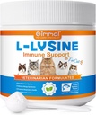 L- Lysin pulver til katte, Lysin supplement til katte, støtte immunsystem, respiratorisk sundhed & visuelle funktion og allergi Relief, Kæledyr sundhedsforsyninger Multivitaminer, Salmon Flavor - 4.23 oz / 120g