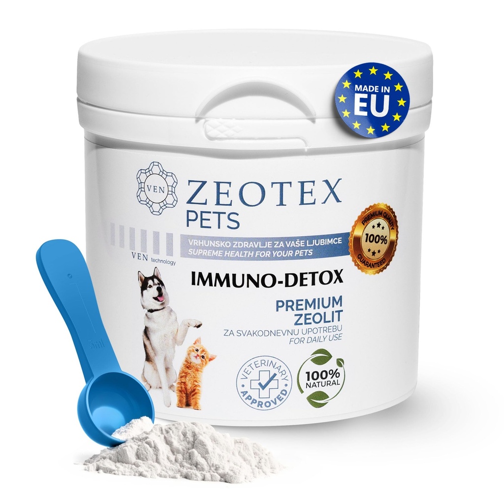 Zeolit Powder 100% Natural Food Supplement for Immunity & Detox, fordøjelsessygdomme, fælles sundhedstillæg pulver, lever Detox, enhance Pet Health w / Easy- to- Use Pet Supplements, 350g / 12,35 oz