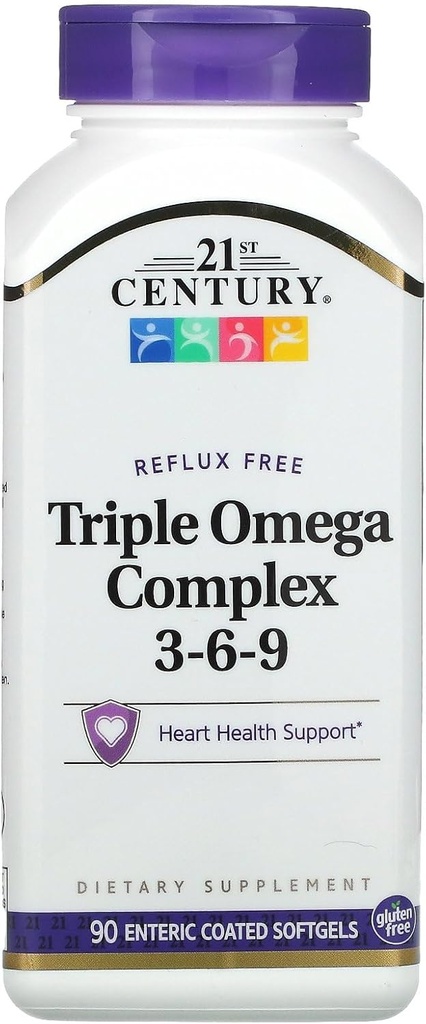 21. CENTURY Omega 3-6-9 Komplekse ENTERIC Overtrukket 90 Softgels