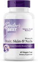 Doctor 's Best Womens Hår, Hud & Nails med OptiMSM + KeraGLO, Omfattende Beauty Support, Non- GMO, Gluten Free 60 Veggie Caps