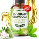 Soursop Liquid Drop 4 Fl oz for Cell Support & Regeneration, Immunboost, Slap af, lever og søvn, Soursop Bitters Liquid, Herbal Goodness, Sugar / Gluten Free, Natural Flavor