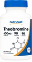 Nutricost Theobromin 400mg, 90 Vegetariske Kapsler - Gluten Free, Non- GMO