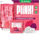Plink! Fizzy Electrolyte Tablets for adult & Kids - Pomegranate Berry, 12ct - Familie - Friendly Daily Hydration - Low Sugar, Vegan, Keto Friendly, Non- GMO