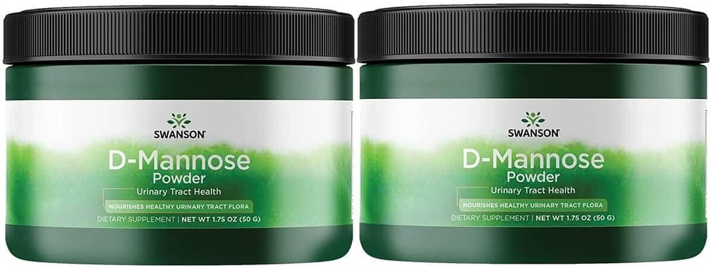 Swanson D- Mannose Powder 1, 75 Ounce (50 g) Pwdr (2 Pack)
