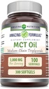 Amazing Formulas MCT Oil Supplement # 124; 1000 Mg pr Serving # 124; Softgels # 124; Non- GMO # 124; Gluten- Free # 124; Fremstillet i USA (1 pakke, 300 Tæl)