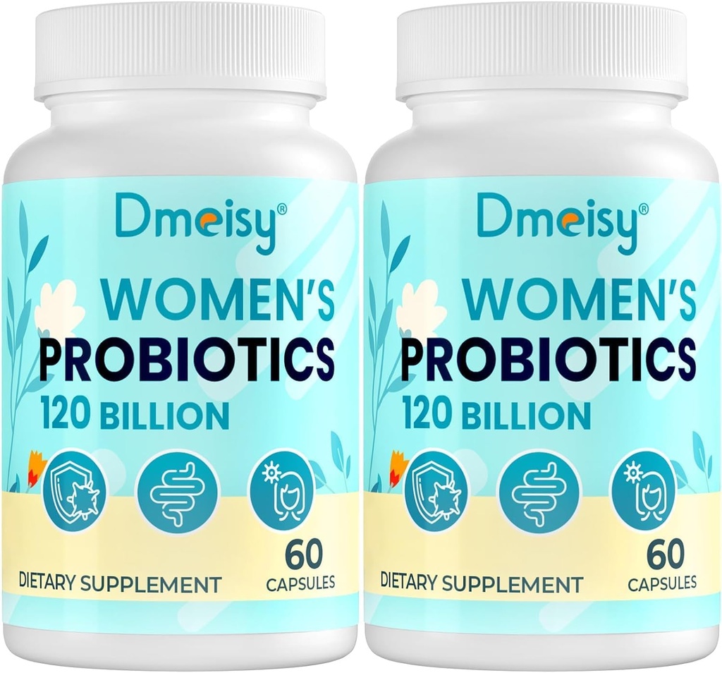 120 Millioner CFU Probiotisk - Menopause Support Probiotika til kvinder, Natural Menopause Probiotisk supplement til Hot Flashs Night Sweats Mood Swings Hormone Balance Gut & immunforsvar Health- 120 Caps