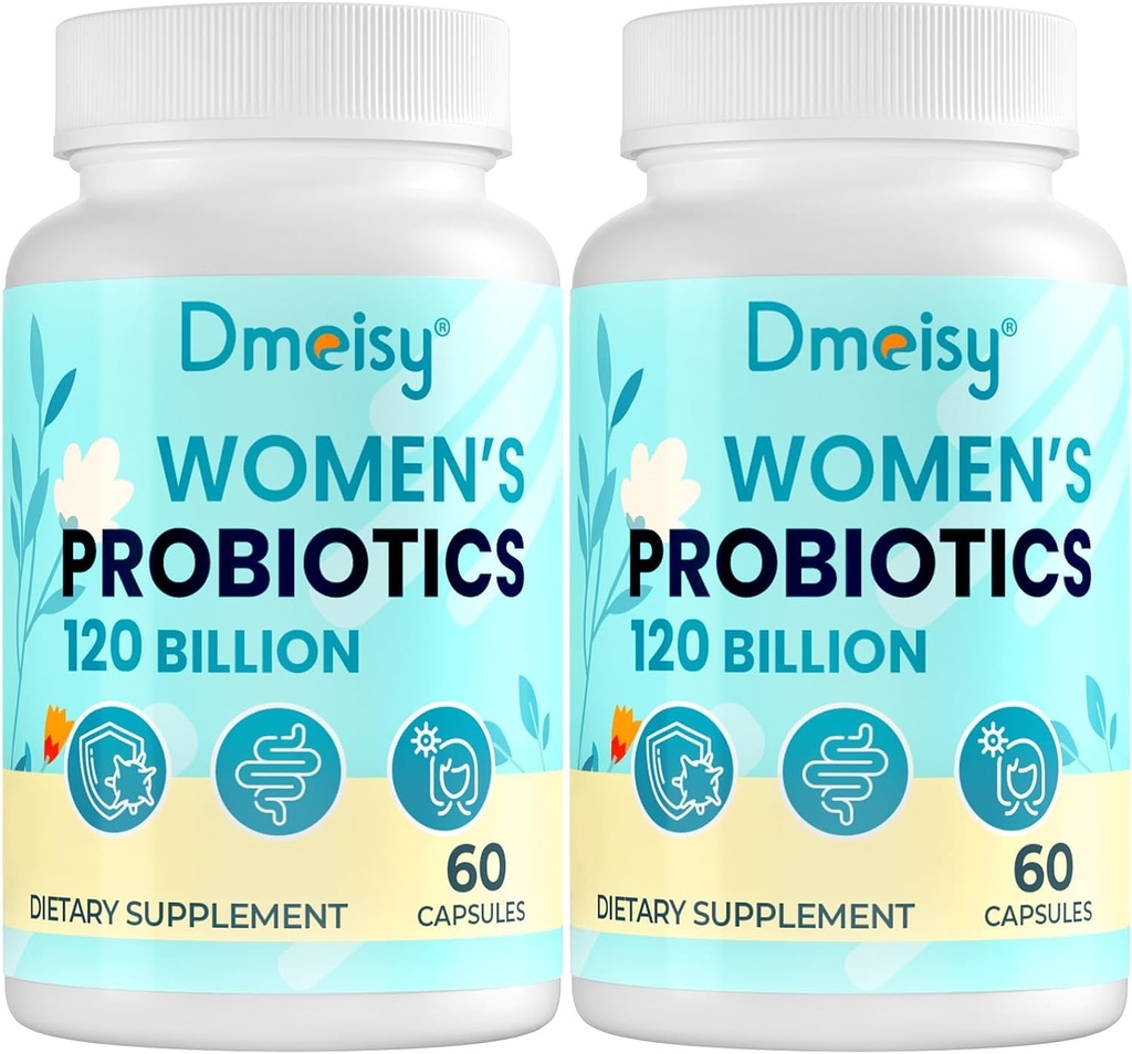 120 Millioner CFU Probiotisk - Menopause Support Probiotika til kvinder, Natural Menopause Probiotisk supplement til Hot Flashs Night Sweats Mood Swings Hormone Balance Gut & immunforsvar Health- 120 Caps