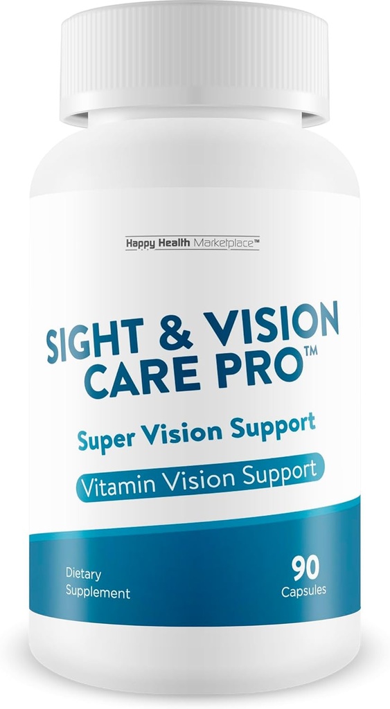 Syge & Vision Care Pro - Super Vision Support - Vitamin & Mineral Vision supplement med Antioxidant Cell Support - Fremme Visuel Acuity og Reduceret Eye Strain - Support Syn Care & Eye Health
