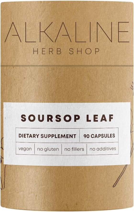 Alkaline Herb Shop Soursop Leaf Supplement 90 Capsules
