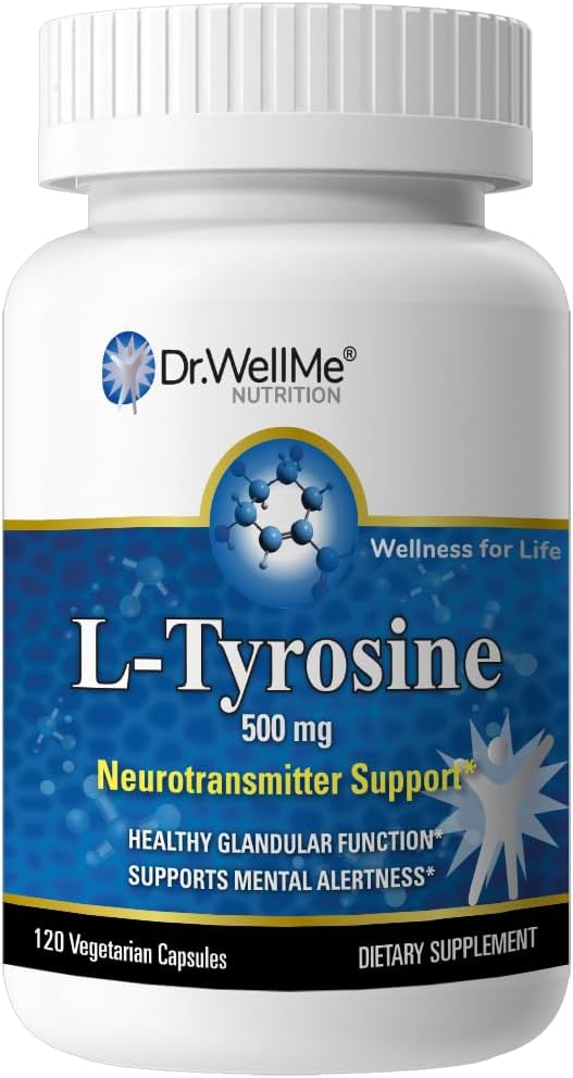 L- Tyrosine 500mg kapsler - 120 Greve - 124; Opretholde Mood, Mental Alerness & Thyroid funktion - 124; Neurotransmitter sundhed, Kosttilskud
