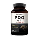 NatureBell PQQ 40mg Per servering med CoQ10, 240 Kapsler; Active Pyrroloquinoline Quinone, Højt biotilgængelig ZenPQQ + Formel - fremmer hjerte, hjerne, & Mitokondriel sundhed - ikke-GMO