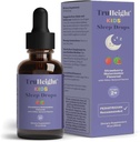 Truheight Kids Sleep Tincture Age 2 + (Watermelon Flavor) - Babyer, Toddlers & Kids Natural Sleep Aid - Baby, Toddler, Child Melatonin 2 år gamle + - Vitamin B6, Riboflavin, Zink, kobber, Lemon Balm