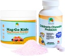 Hæv dem godt Mag- Go Kids Magnesiumpulver, Childrens Probiotika & Kids Vitamin C og immunforsvar