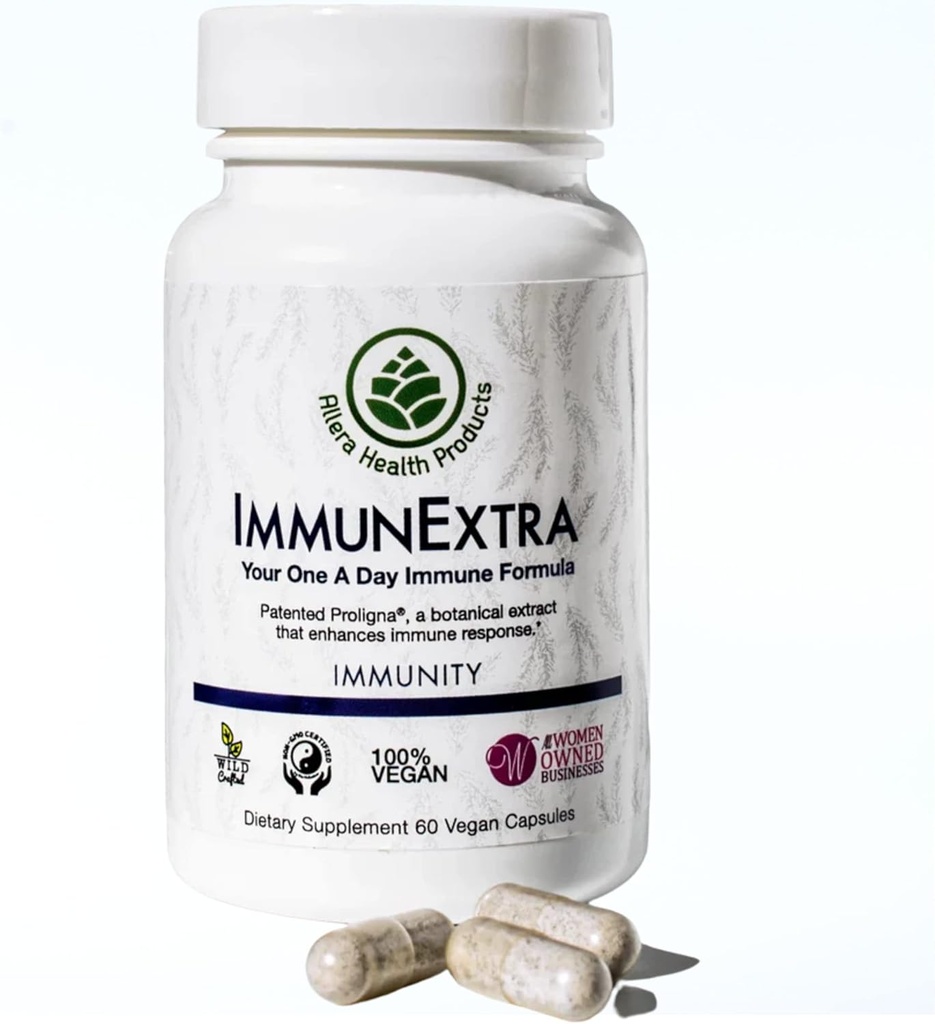 Allera Sundhed Pine Pollen kapsler - Økologisk & Vegansk ProLigna Plant- baseret Kost supplement - Hjælper støtte sund immunforsvar Vitaminer - Powder Extract Høstet fra Wild Crafted Trees - 60 Caps