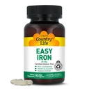 Country Life Easy Iron 25mg kapsler - genert non- Forstoppelse Ferrochel - Vegansk Vitamin supplement til kvinder & mænd - Understøtter Body Energy
