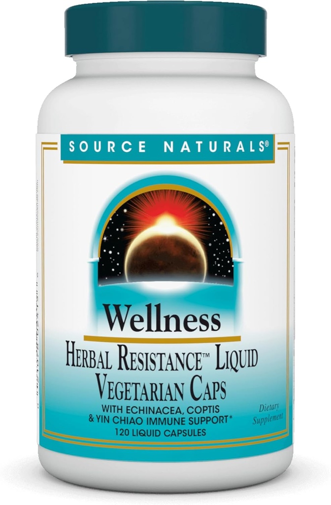 Kilde Naturals Wellness Herbal Resistance - Echinacea, Coptis & Yin Chiao immunforsvar * - 120 kapsler