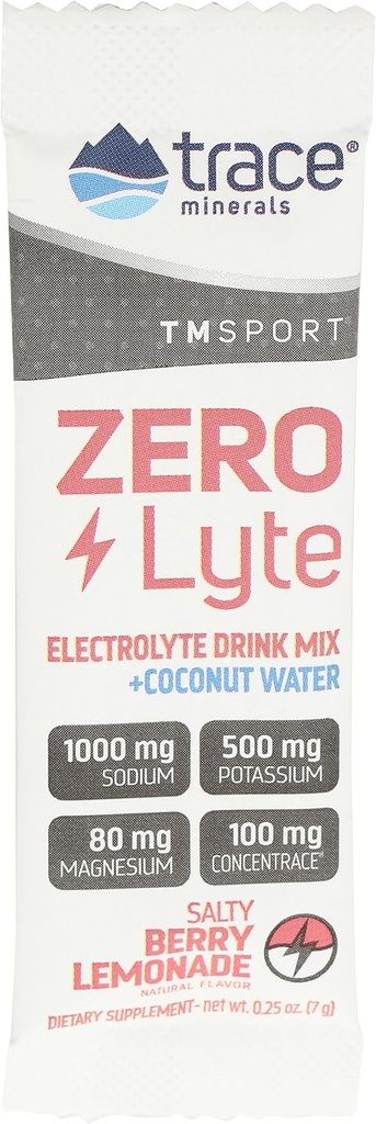 Trace Minerals Research Salty Berry Lemonade Zerolyte SGL, 0,25 Oz