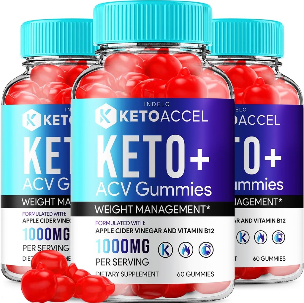 Keto accel ACV Keto Gumies - Keto accel Gumies Anmeldelser, Keto accel ACV Gumies Advanced Weight Management B12 Keto Accell 1000mg Formel (3 Pack - 180 Gumies)