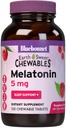 Bluebonnet Nutrition EarthSweet Melatonin 5 mg Fast- Actioning Quick Opløs Nighttime Relaxation & Restable Sleep Support - Sleep Aid - Gluten- Free, Vegan - Raspberry Flavor - 120 tyggetabletter