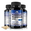 Kalium Magnesium Supplement 1000mg, Magnesium Kalium Zink Aspartatstøtte Vaskulære, Knogler, Hjerte, Muskel & Nerve Sundhed, Non- GMO, Vegan, (120 kapsler)
