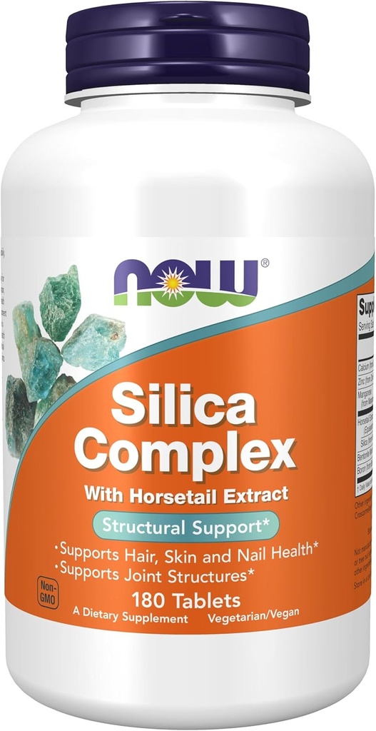 Now Foods - Silica Complex Vegetarian 500 mg. - 180 tabletter