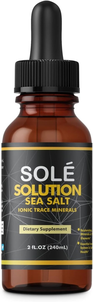 Qei Sole Sea Salt - Sammensat af natriumchlorid, kalium, jern, calcium, magnesium, kobber, zink og meget mere. (Stor, 8 0z)