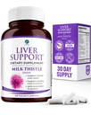 Leverstøtte - Detox & Cleanse Supplement (Vegetarisk) - Avanceret naturlig lever sundhed Formel, der kombinerer mælk tidsel, Selen, gurkemeje, vitamin B12, C-vitamin, Alpha Lipoic Acid, N Acetyl Cystein, Magnesium, Taurine og mere - 30 dages forsyning