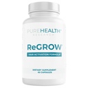 PURESUNDHEDSFORSKNING Regrow - hårvækstvitaminer - med sav Palmetto, biotin, kollagen, zink, jern, jod, selen & mere - hårkosttilskud til kvinder og mænd - 60 kapsler