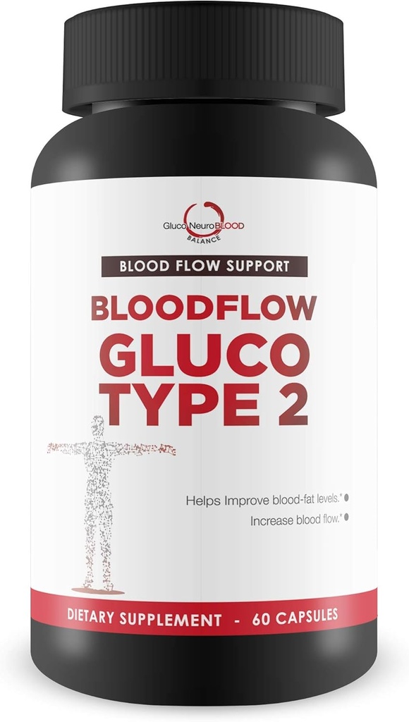 Blodgennemstrømning Gluco Type 2 - blod boost blodgennemstrømning støtte - støtte blod sundhed - dårlig cirkulation kosttilskud - blodcirkulation kosttilskud - blod cirkulation kosttilskud - blodkar sundhed