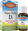 Carlson Super Daily D3 4000 IE (100 mcg), Heart & immunforsvar, Tænder & Knoglestyrke, Unflavored, 365 dråber