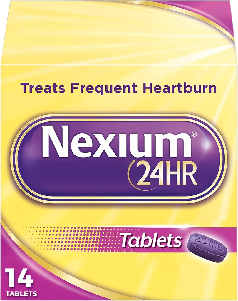 Nexium 24HR forsinket Release Heartburn Relief Tablets, Esomeprazol Magnesium Acid Reducer, 20 mg, 14 Greve
