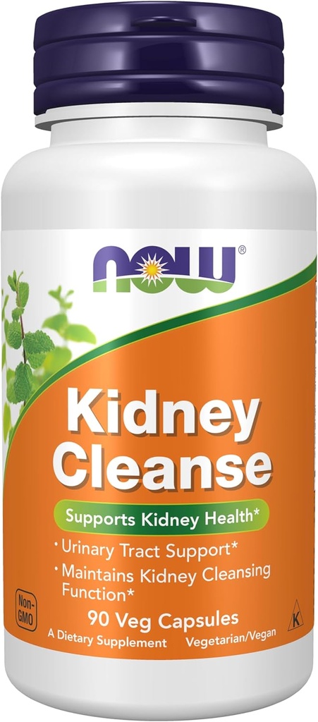 NOW Supplements, Kidney Cleanse with Uva Ursi, Parsley Seed, Fennel, and Horsetail, 90 Veg Capsules