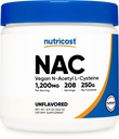 Nutricost N- Acetyl L- Cystein (NAC) Powder 250 Grams - Vegan NAC, Non- GMO, Gluten Free