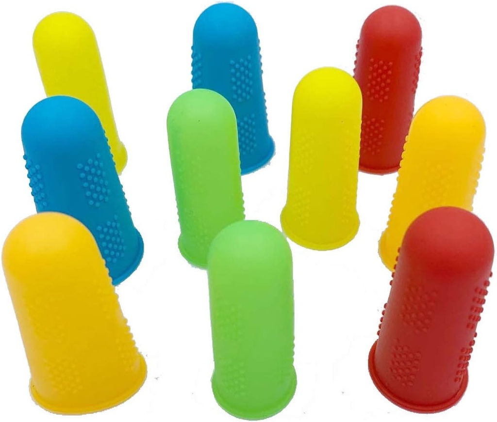 Silikone Finger Protector, JDWG 10 stk Finger Dækker Finger Cots, Hot Lime Gun Finger Caps, Finger Sleeves, Great for Trigger Finger / Finger Cracking / Finger Gigt / Finger Callus. (Mix Color)