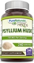 Pure Naturals Psyllium Husk Supplement Note 124; 750 Mg Per Serving