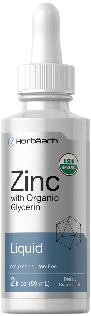 Horbäach flydende zink dråbemidler 124; 2 Oz szág 124; med organisk glycerin 124; Vegetar, Non- GMO, Gluten Free Supplement