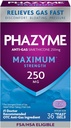 Phazyme Maksimum * Styrke Anti- Gas 250 mg Simeticone Gas Relief for voksne, Hurtig Gels Hurtig Ease Bloating, Tryk og ubehag, 36 Tæl