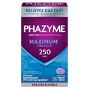 Phazyme Maksimum * Styrke Anti- Gas 250 mg Simeticone Gas Relief for voksne, Hurtig Gels Hurtig Ease Bloating, Tryk og ubehag, 36 Tæl