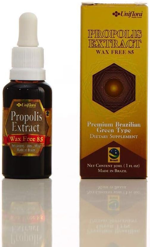 Uniflora Brasiliansk Green Bee Propolis Liquid Extract - Wax- Free 85% - 30ml