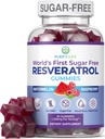 Sugar- Free Resveratrol Gummies - Potent Anti- Aging Antioxidant - Resveratrol supplement til støtte fordøjelse & immunsundhed - Naturlig urt til Cell Growth & Repair - Let Chewable NMN Alternativ