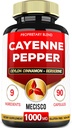 Cayenne Pepper Kosttilskud med gurkemeje Curcumin Root, Berberine HCl, Ceylon kanel Bark & mere - 90 kapsler - Support fordøjelse sundhed, immunsystem og kropsbalance