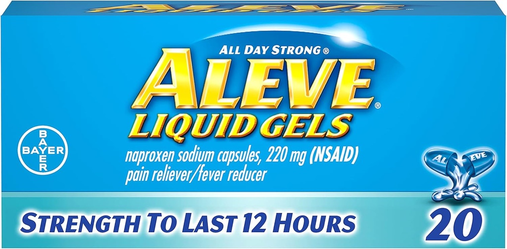 Aleve Liquid Gels 20 ea (pakning med 4)