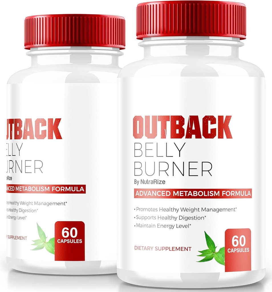 (2 Pack) Outback Belly Burner Pills, Premium Out Back Belly Burner Keto Kapsler, All Natural Keto Supplement til Support Fitness og Body Goals, Official Outback BellyBurner Anmeldelser (120 Kapsler)